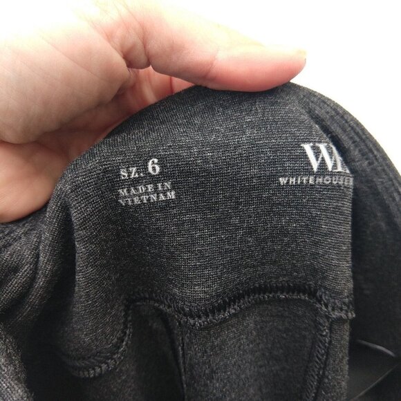WHBM Runway Legging Size 6 New Charcoal Gray Heather Ponte Knit Ankle Length - Picture 5 of 8
